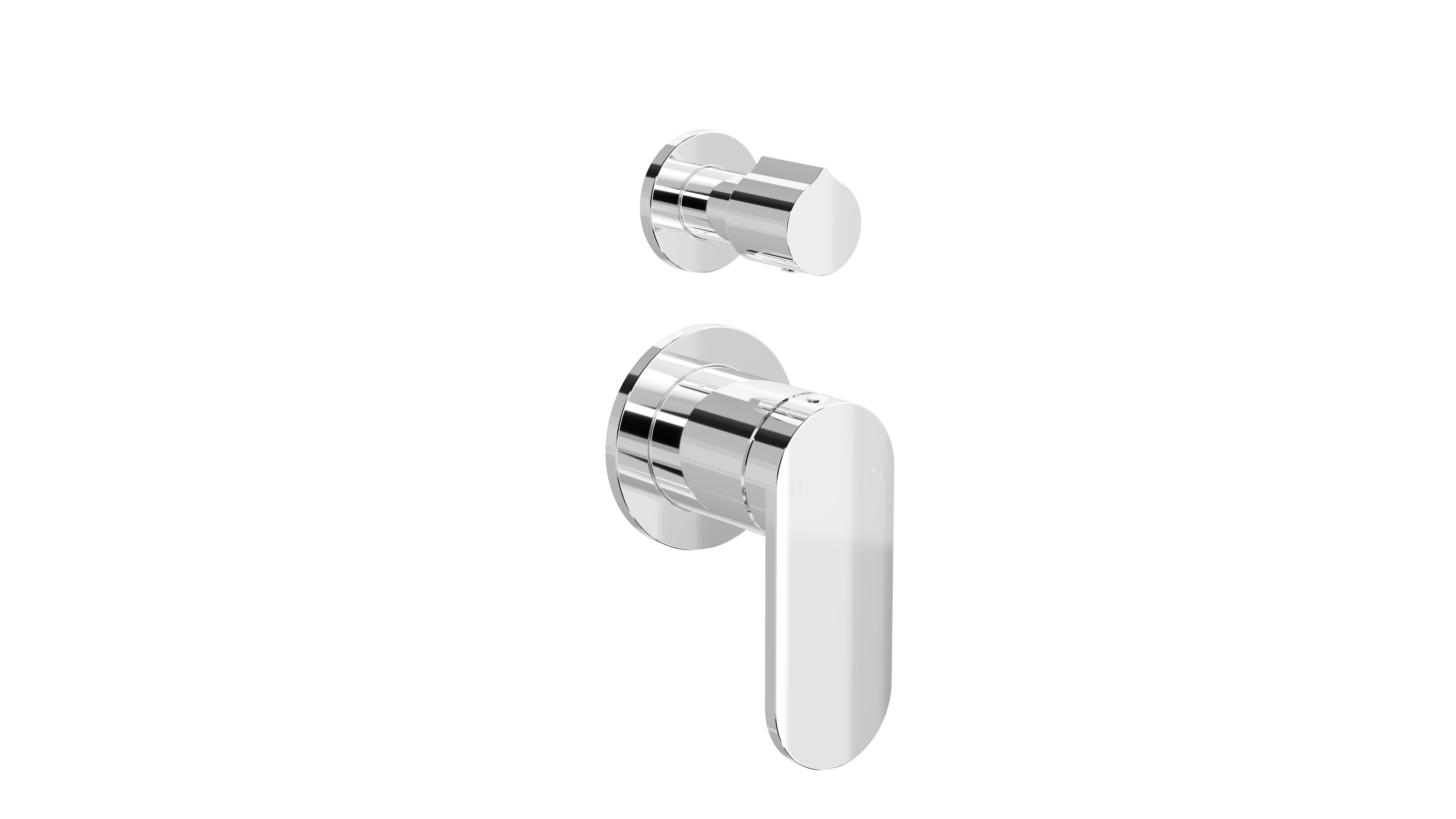 Linsol Capo 2-Plate Wall Mixer with Diverter Chrome