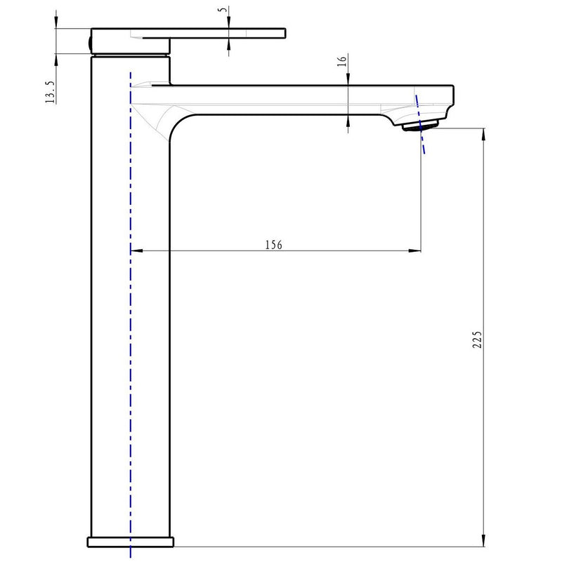 Linsol Capo Tall Basin Mixer Brushed Nickel