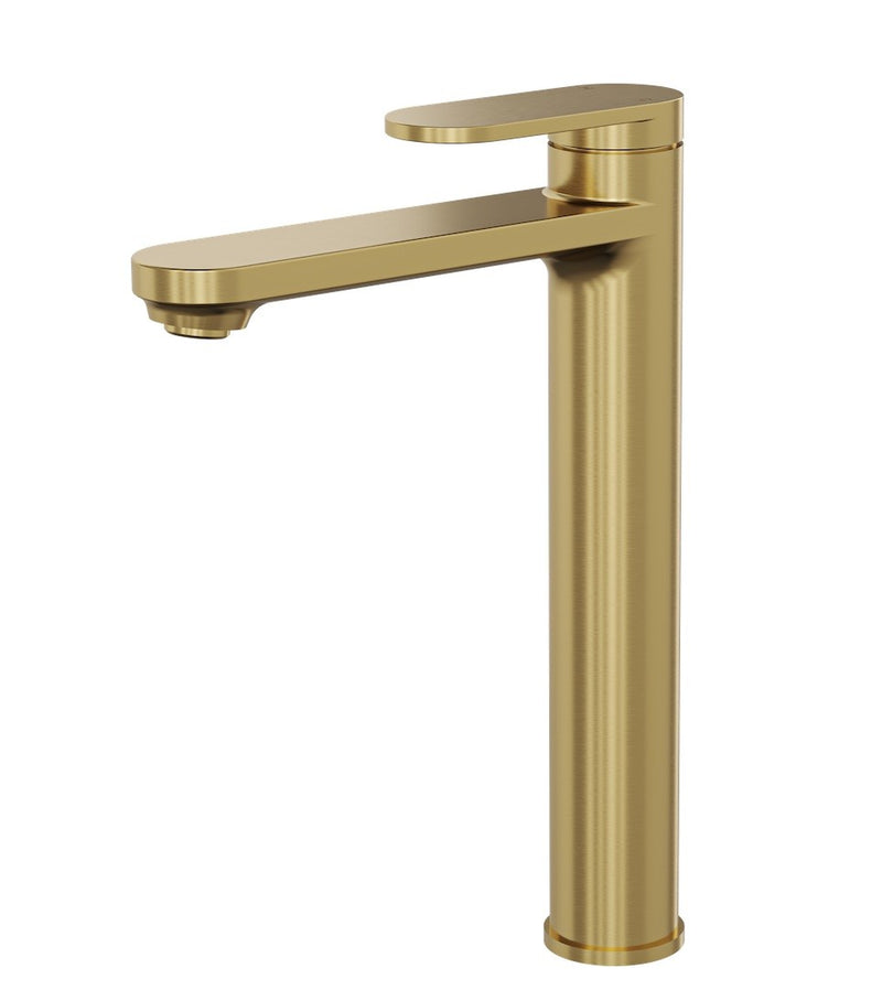 Linsol Capo Tall Basin Mixer Brushed Brass