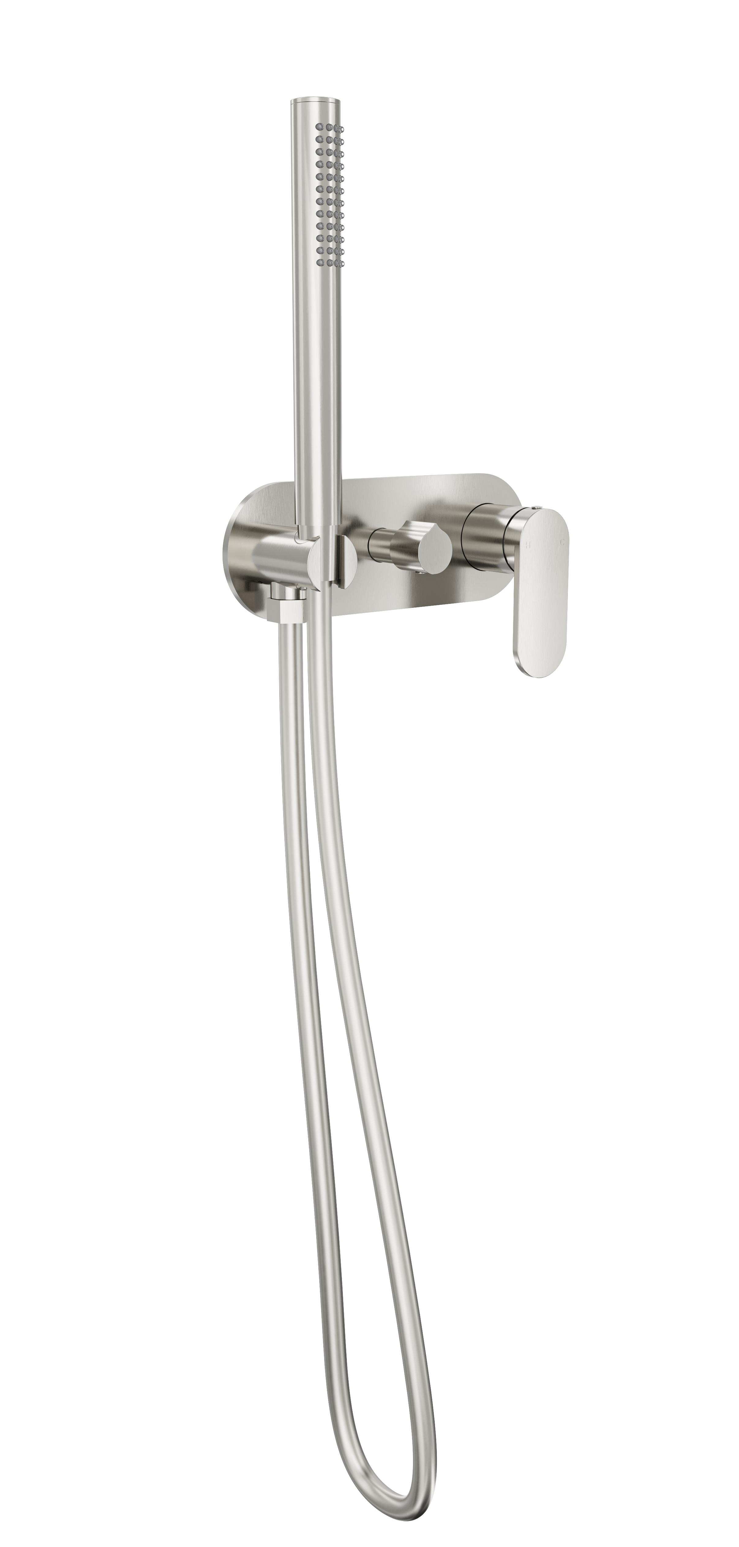 Linsol Capo 1-Plate Wall Mixer With Diverter & Hand Shower Brushed Nickel