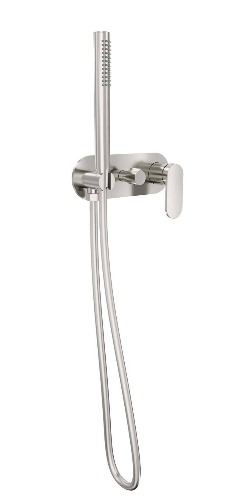 Linsol Capo 1-Plate Wall Mixer With Diverter & Hand Shower Brushed Nickel