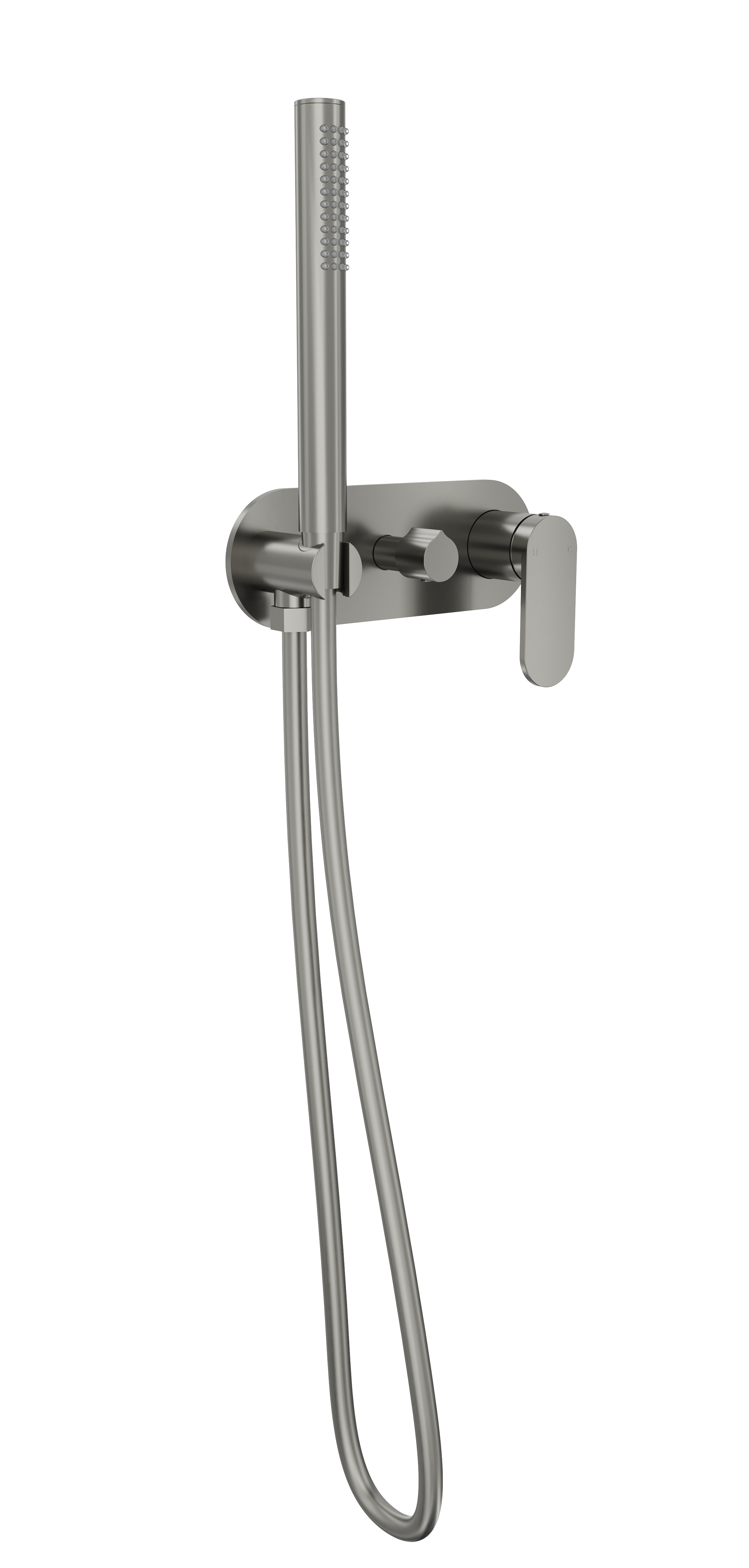 Linsol Capo 1-Plate Wall Mixer with Diverter & Hand Shower Gun Metal