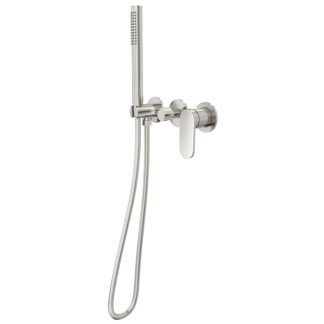 Linsol Capo 3-Plate Wall Mixer with Hand Shower Brushed Nickel