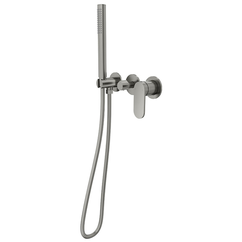 Linsol Capo 3-Plate Wall Mixer with Hand Shower Gunmetal