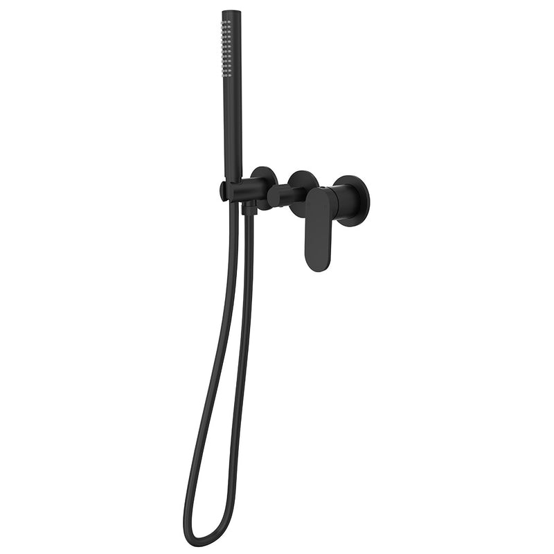 Linsol Capo 3-Plate Wall Mixer with Hand Shower Matte Black