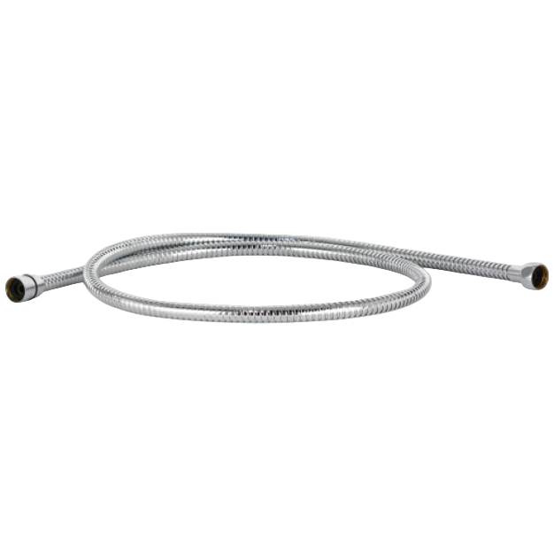Coiled chrome metal shower hose 