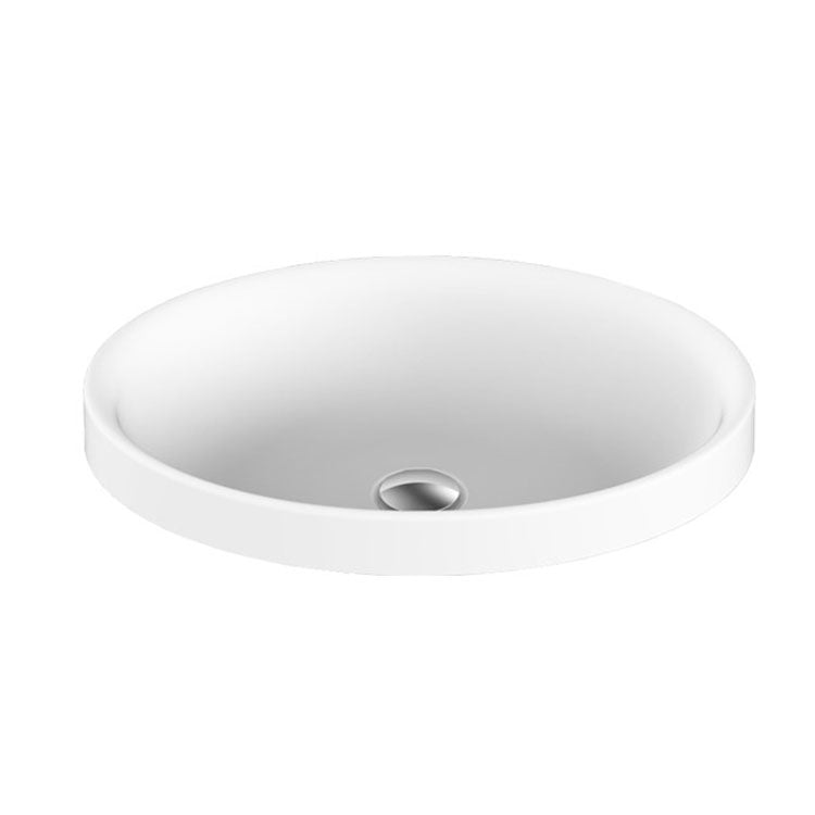 ADP Dignity   Gloss or Matte White Solid Surface Semi-Inset  Basin  495x365