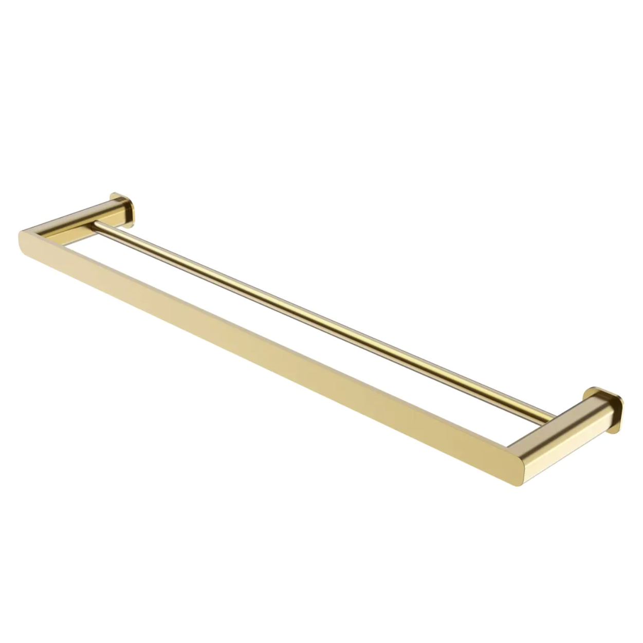 brushed Gold double 600mm towel rail 