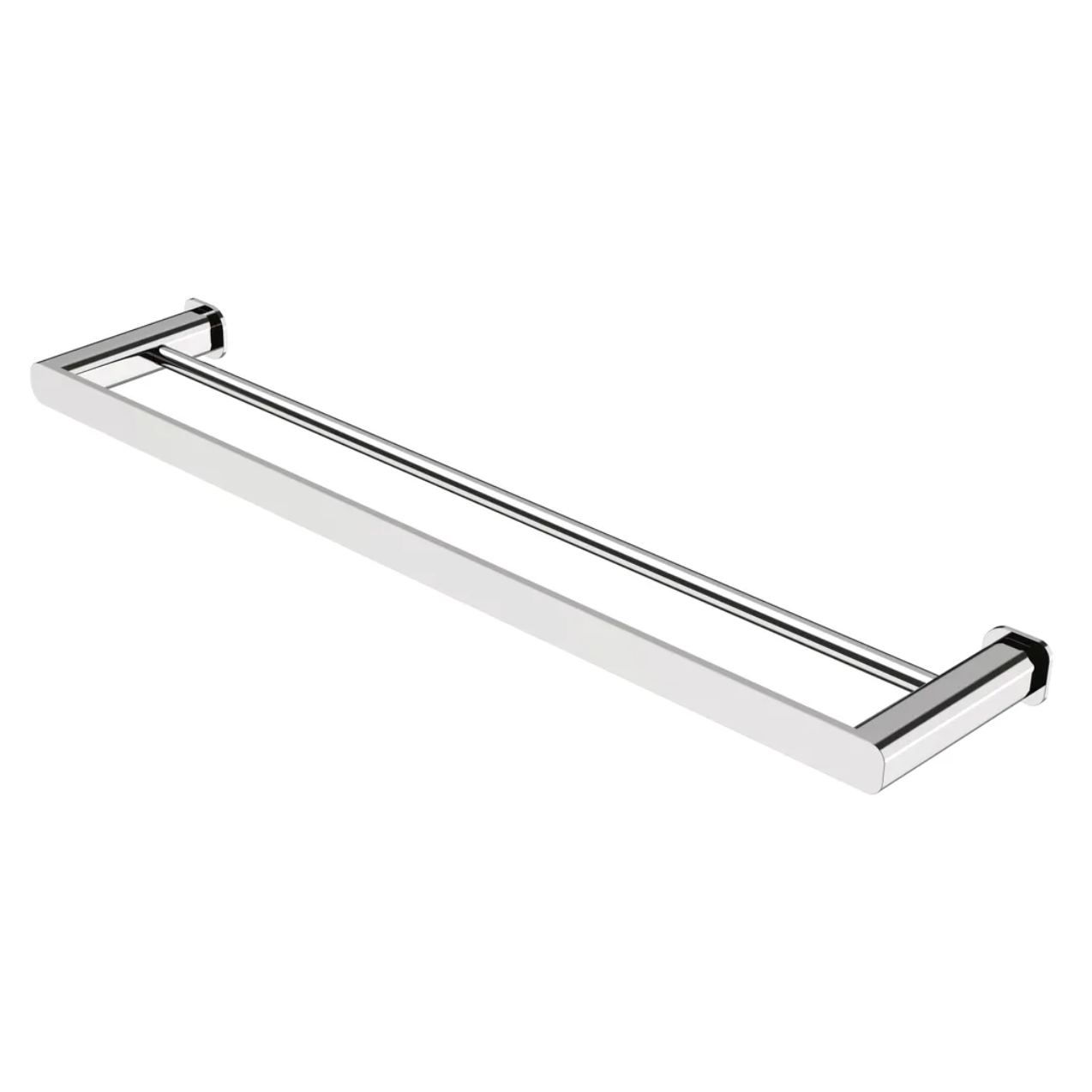 Chrome 600mm double towel rail