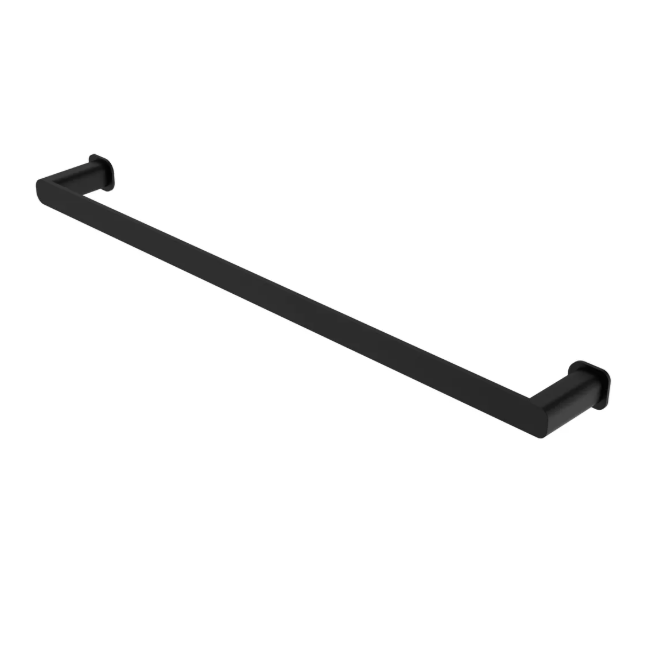 Black metal towel bar 600mm