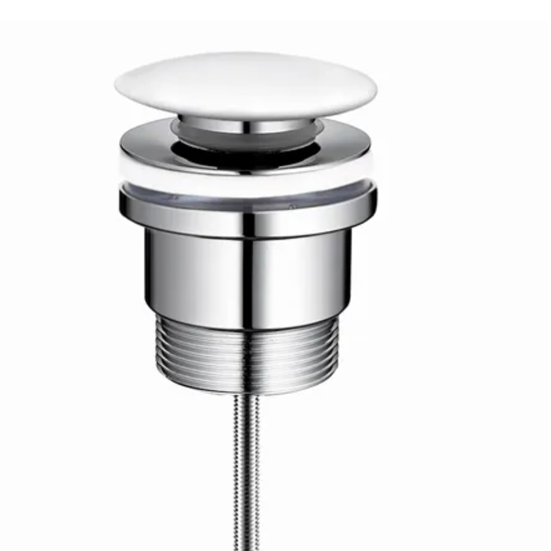 wHite ceramic pop up bathroom basin plug and waste