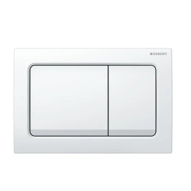 matte white inwall geberit alpha 01 flush buttons