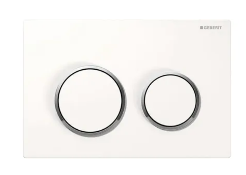 under counter cistern inwall dual flush buttons matte white 