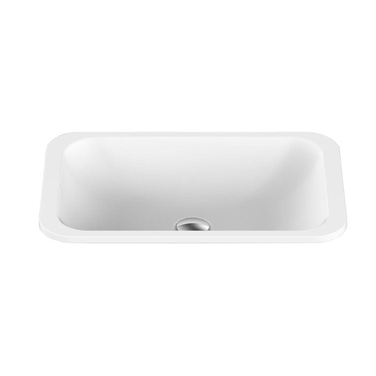 bathroom vanity inset basin white solid surface 545x355mm