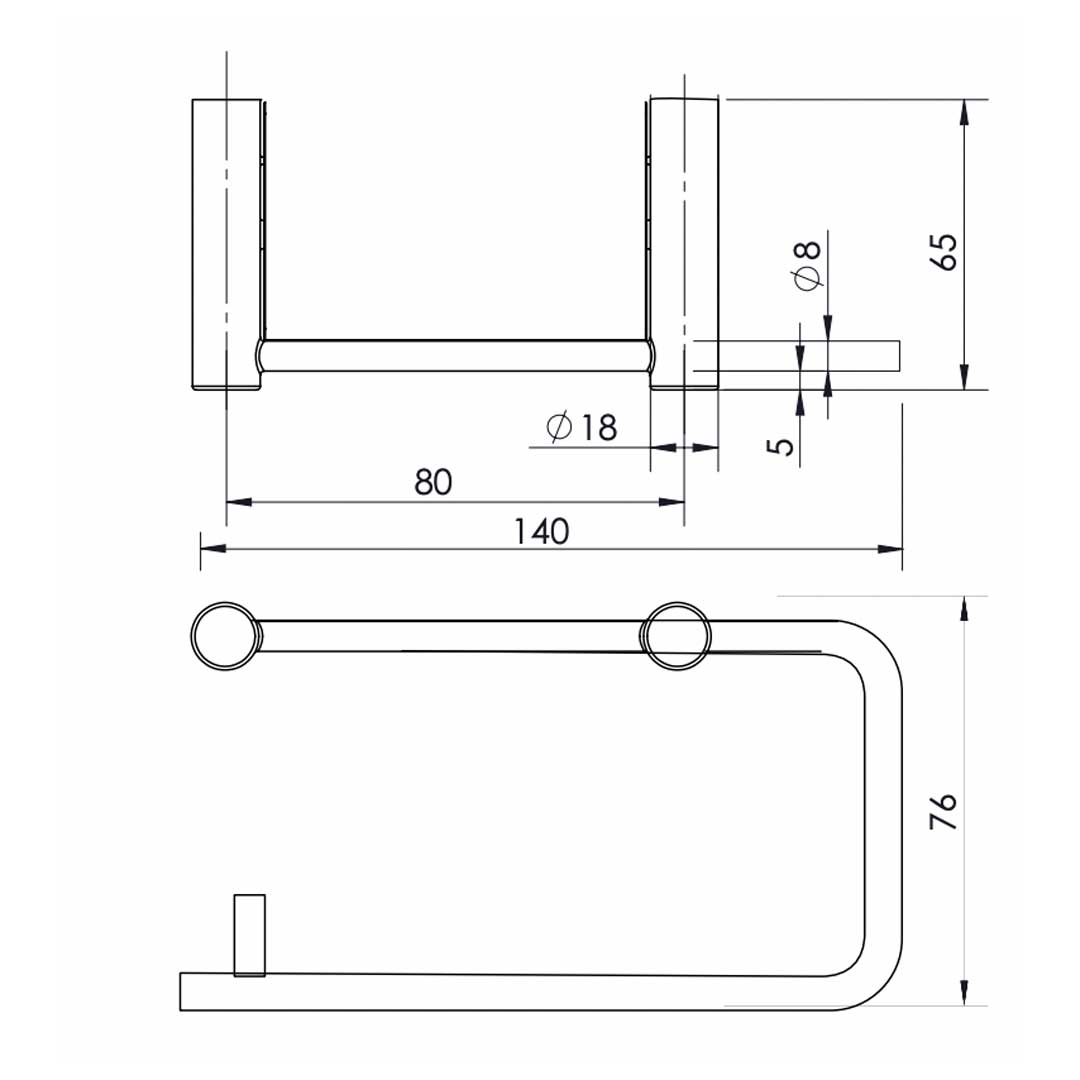Paco Jaanson Sintra Toilet Roll Holder Brushed & Polished Stainless Steel