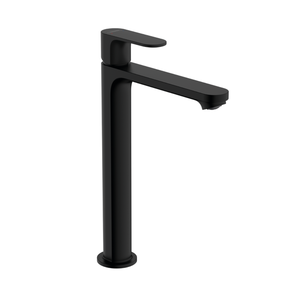 Matte Black tall basin mixer suits above counter basins 