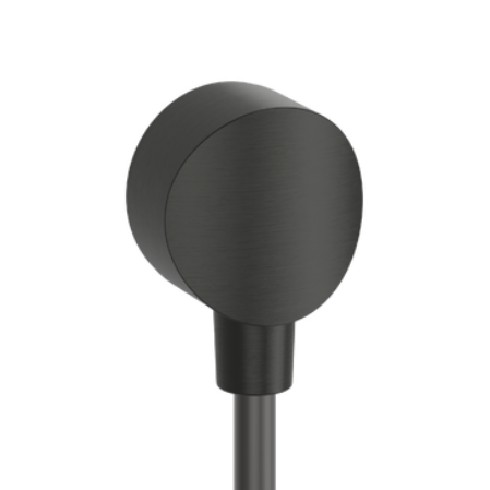 Brushed black chrome shower hose connector water inlet valve