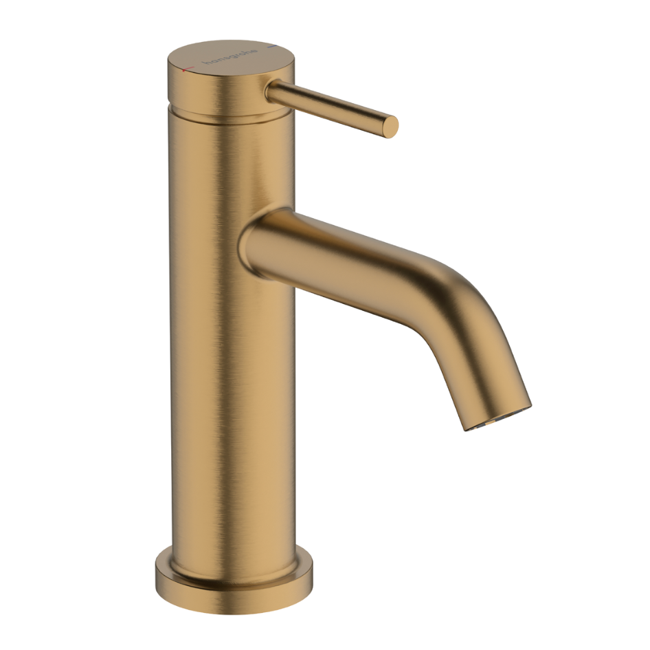 Pin lever basin mixer tap brushed bronze