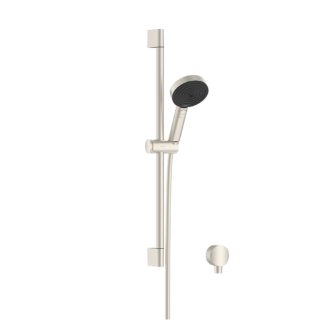 silver shower on rail
