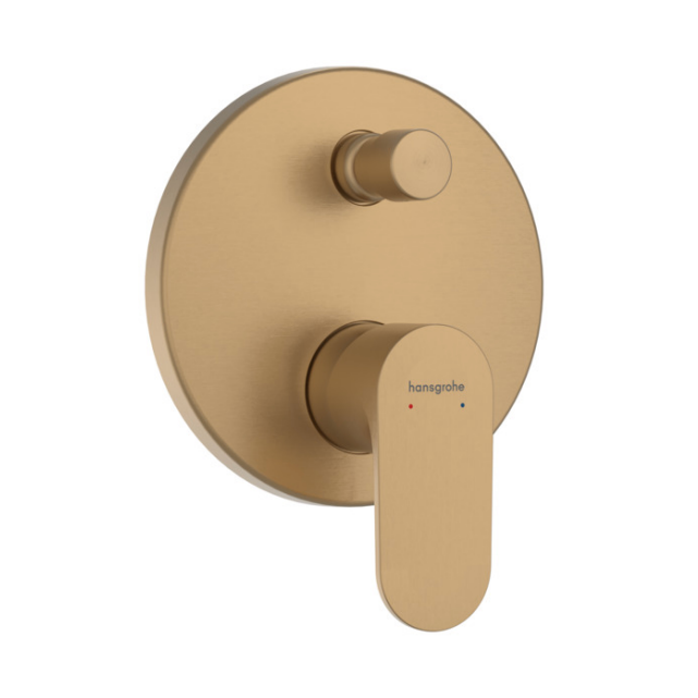 in wall water diverter mixer brushed ronze 