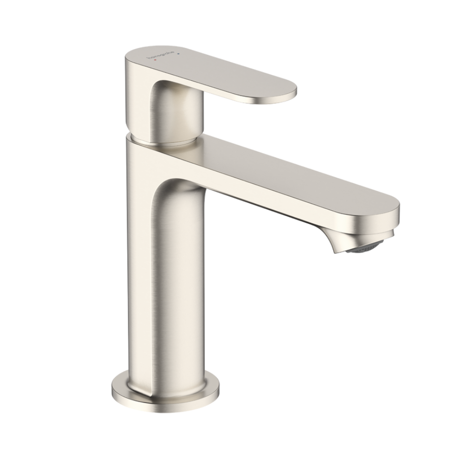 Brushed Nickel single lever bathroom basin mixer tap