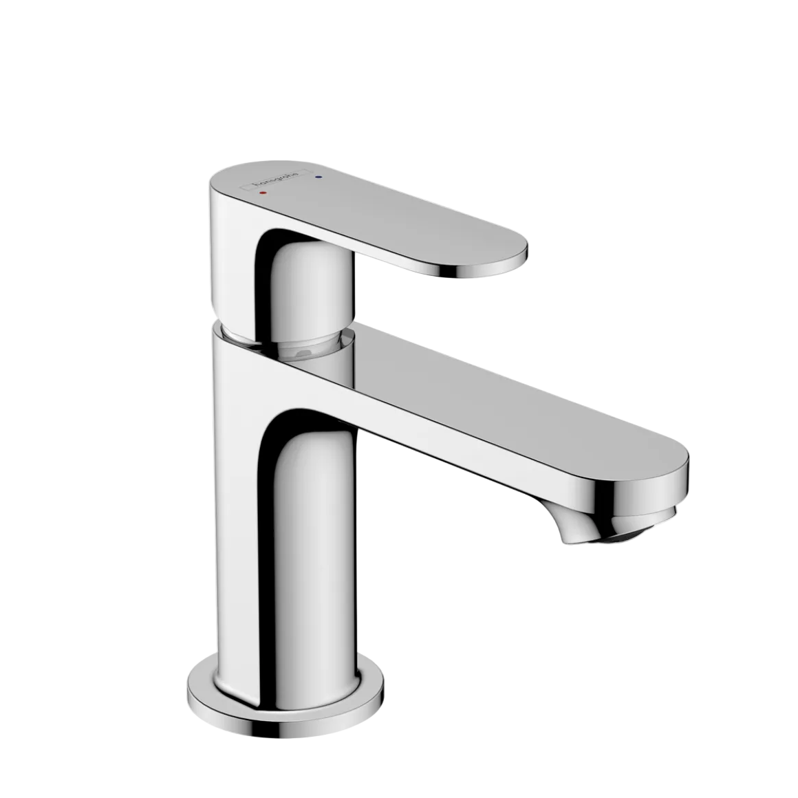 chrome basin mixer with paddle handle