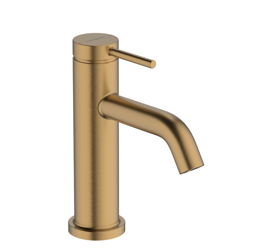 Brushed bronze pin lever basin mixer tap 