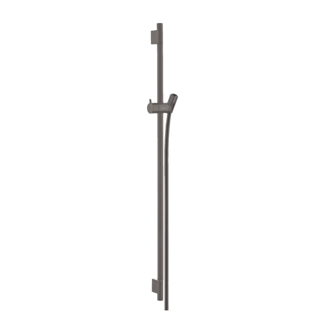 brushed matte black shower rail