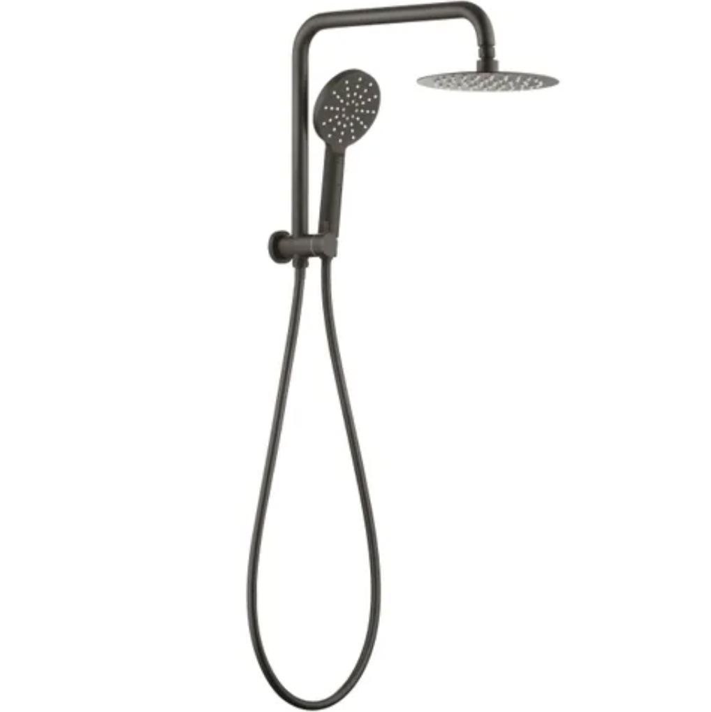 compact twin shower round  gunmetal
