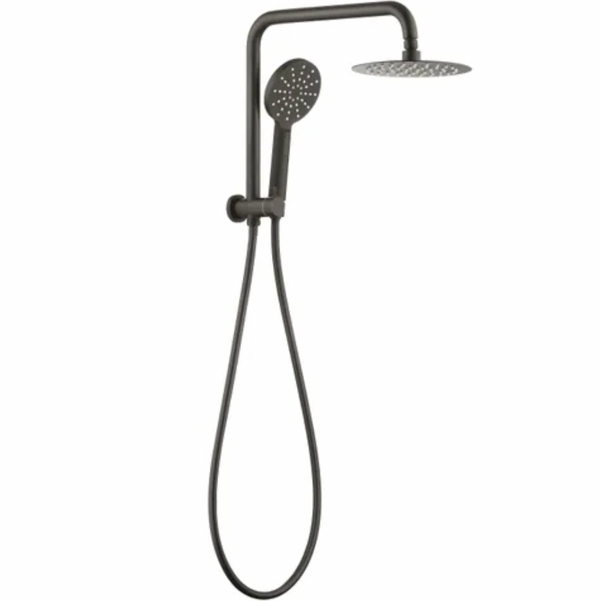 compact twin shower round  gunmetal