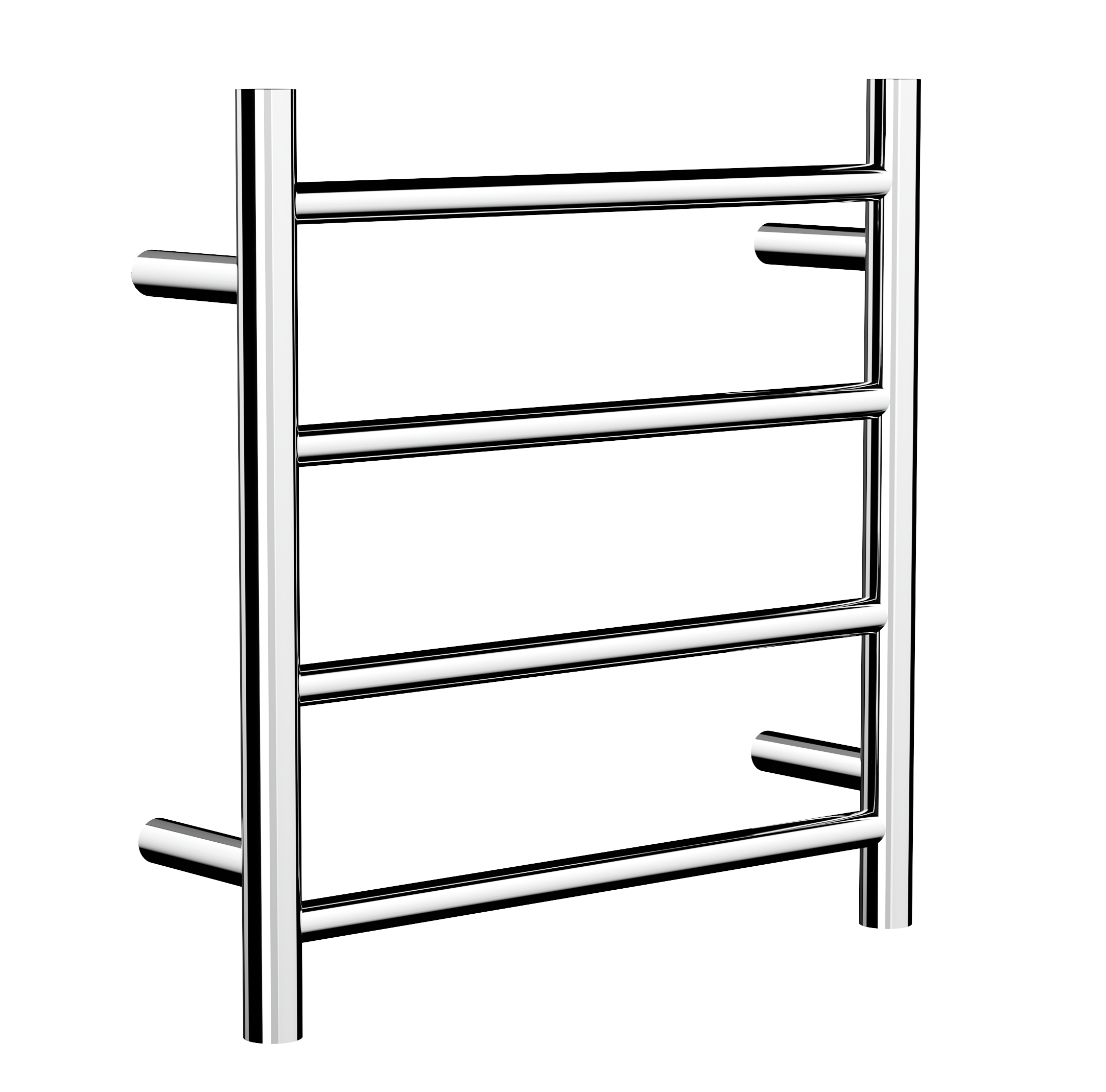 Linsol Allegra Round  4 Bar Heated Towel Rail Chrome 450x500mm