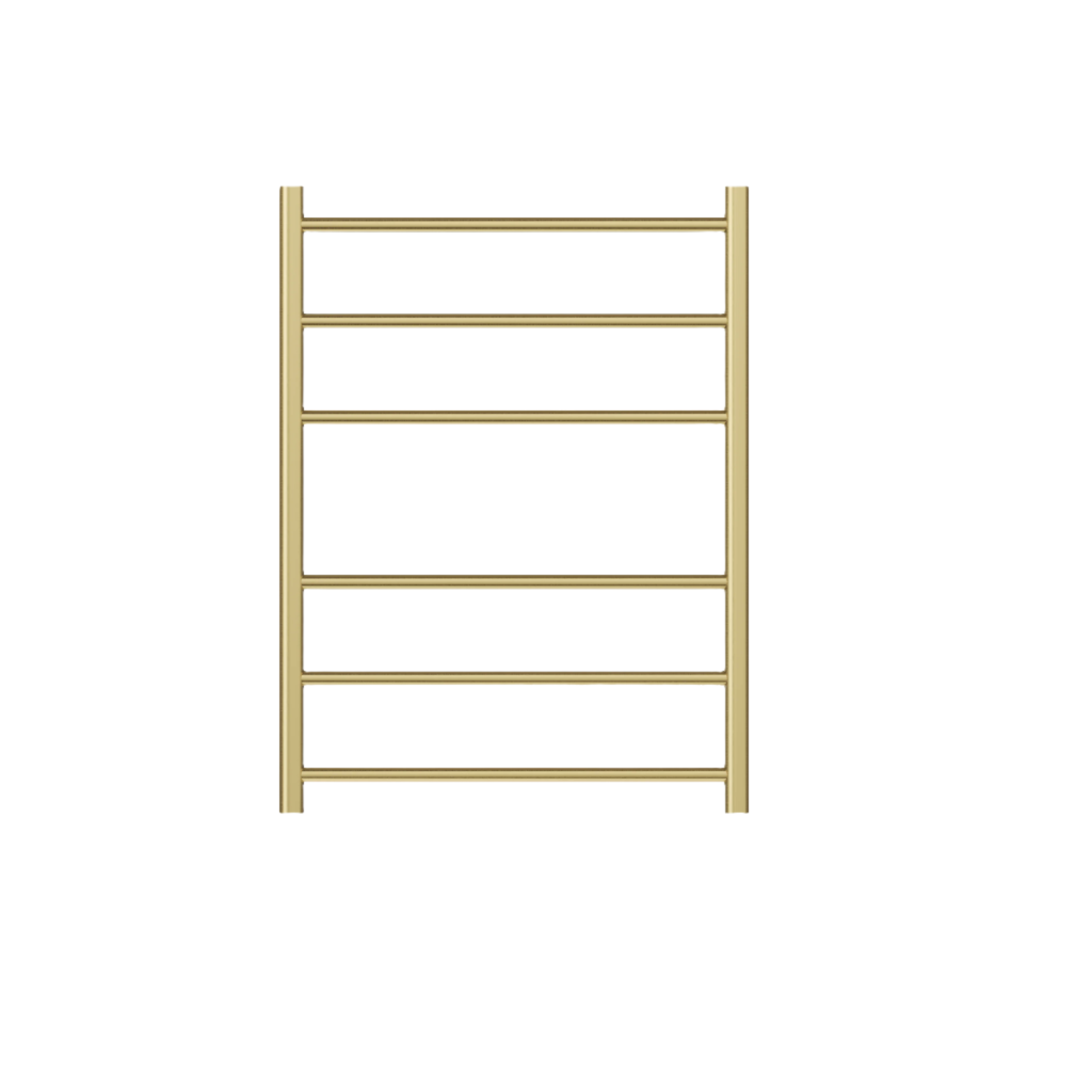 Linsol Avid Round 6 Bar Heated Towel Rail  Brushed Brass 800x600mm