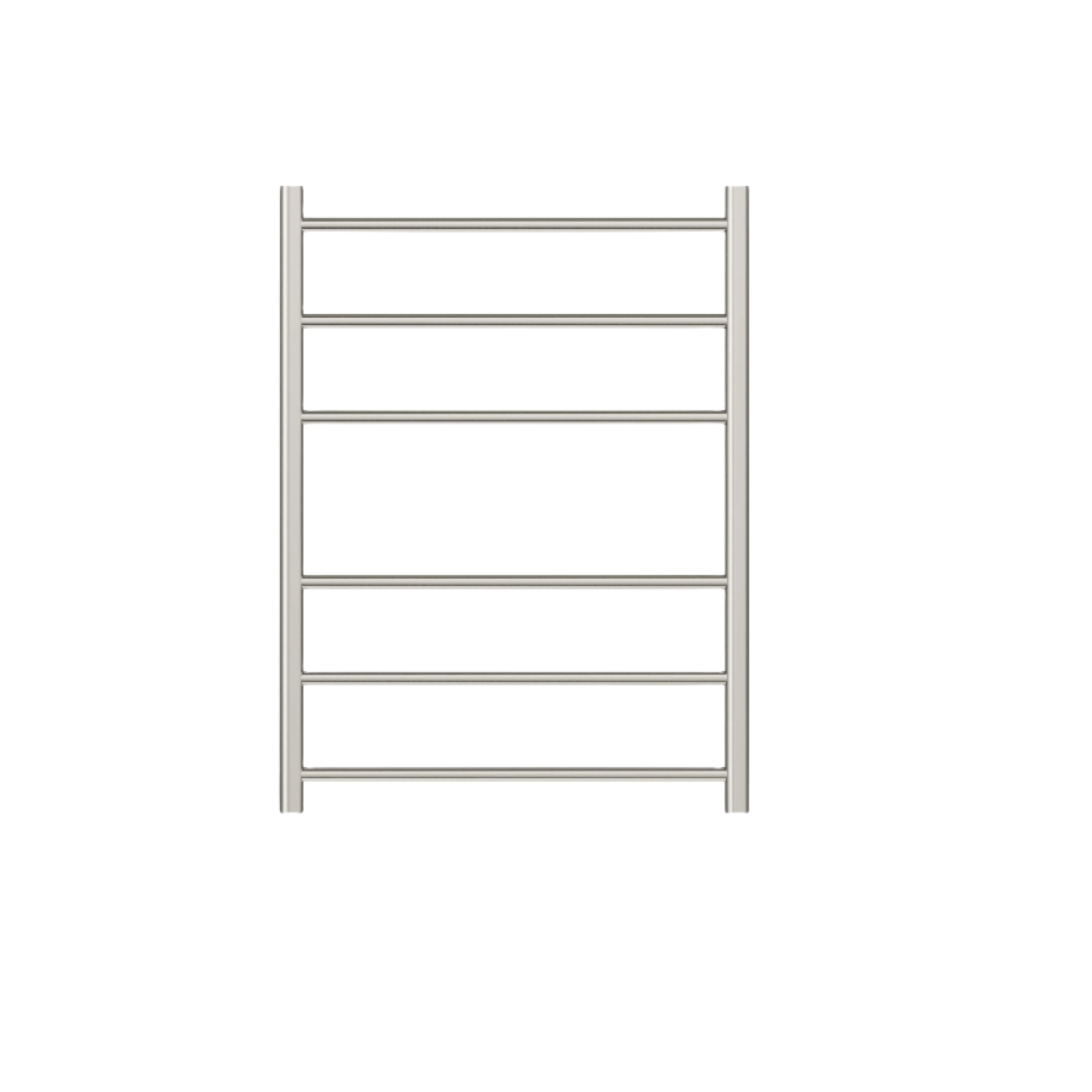 Linsol Avid Round 6 Bar Heated Towel Rail  Brushed Nickel 800x600mm
