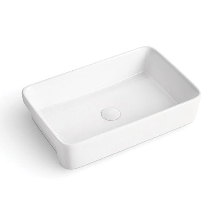 ADP Lino Gloss White Ceramic Semi-Recessed Basin 595x380