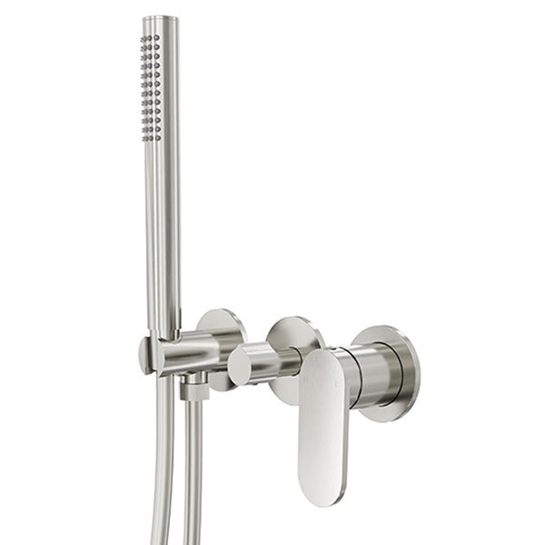 Linsol Capo 3-Plate Wall Mixer with Hand Shower Brushed Nickel