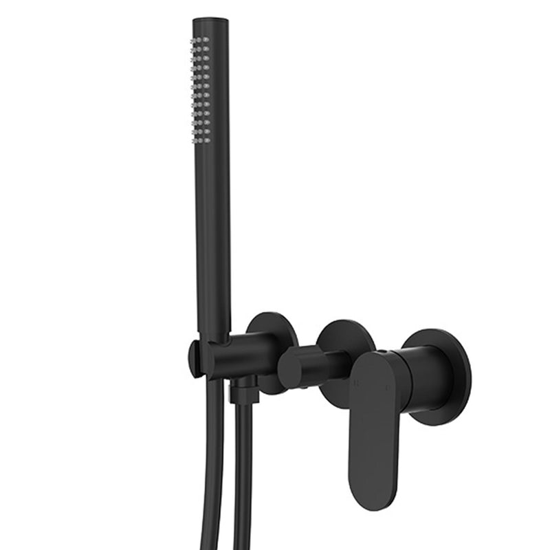 Linsol Capo 3-Plate Wall Mixer with Hand Shower Matte Black