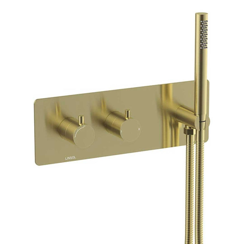 Linsol Gigi Progressive Mixer With Diverter & Handshower Brushed Brass