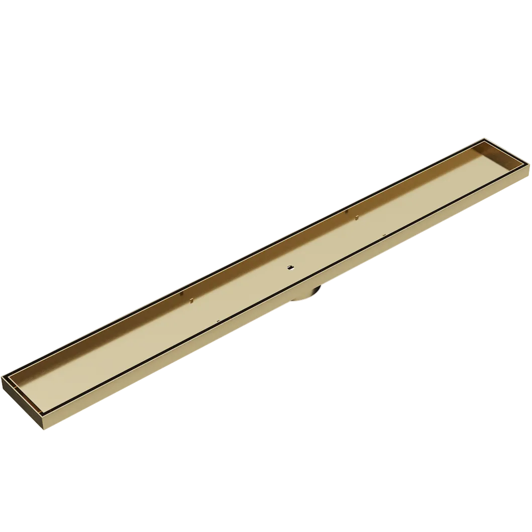 Brushed brass water drain for shower 1000mm