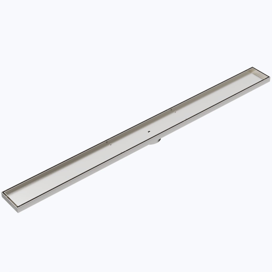 1500mm brushed nickel tile insert bathroom shower grate
