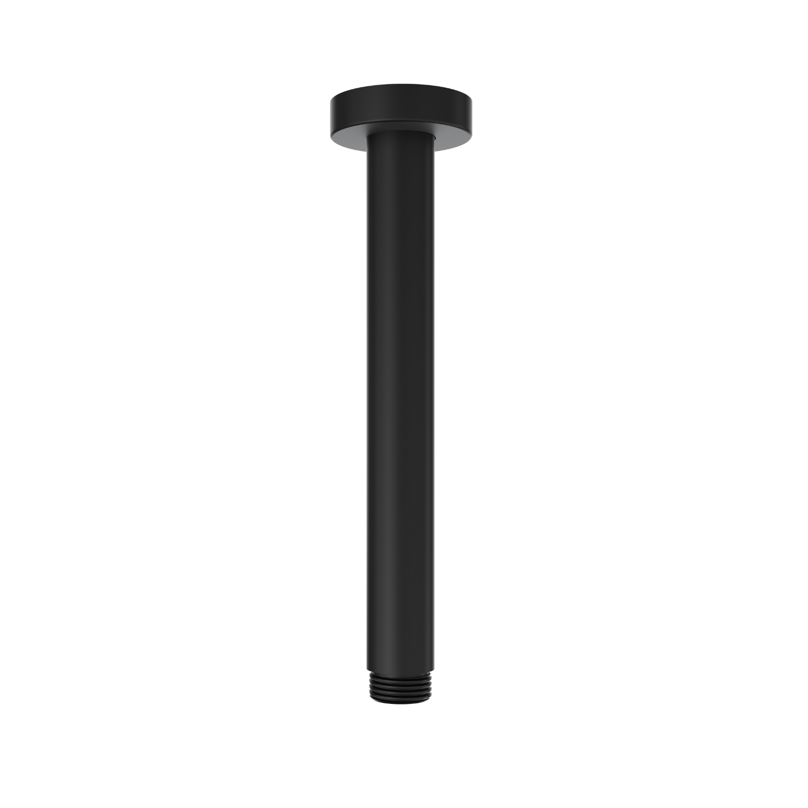 matte black round ceiling shower arm 