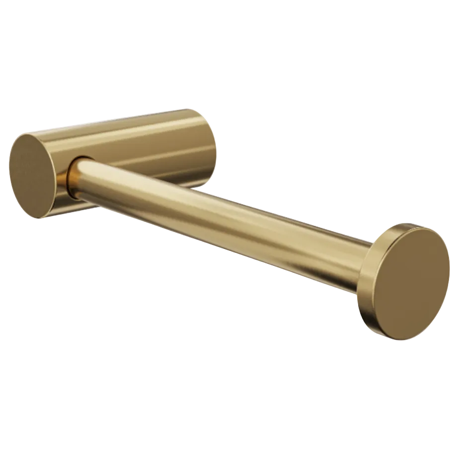 Brushed brass toilet roll paper holer
