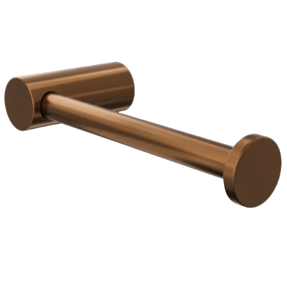 Brushed bronze toilet paper holder