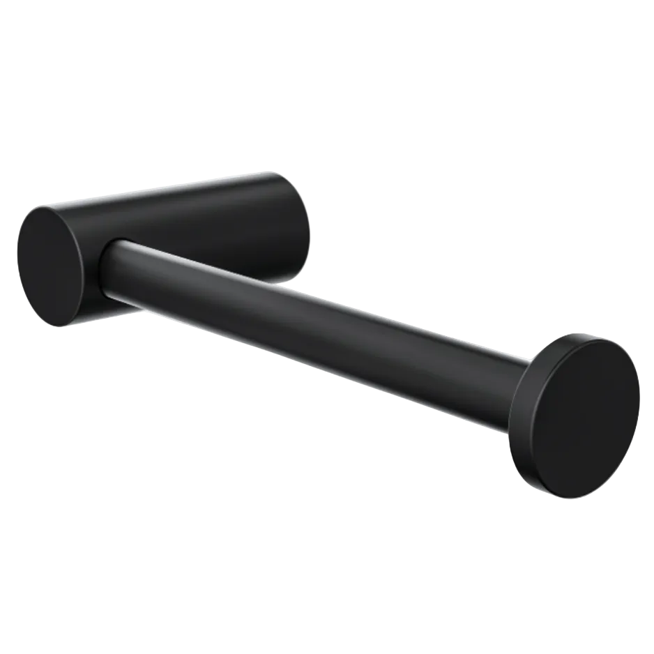 Matte black toilet paper roll holder 
