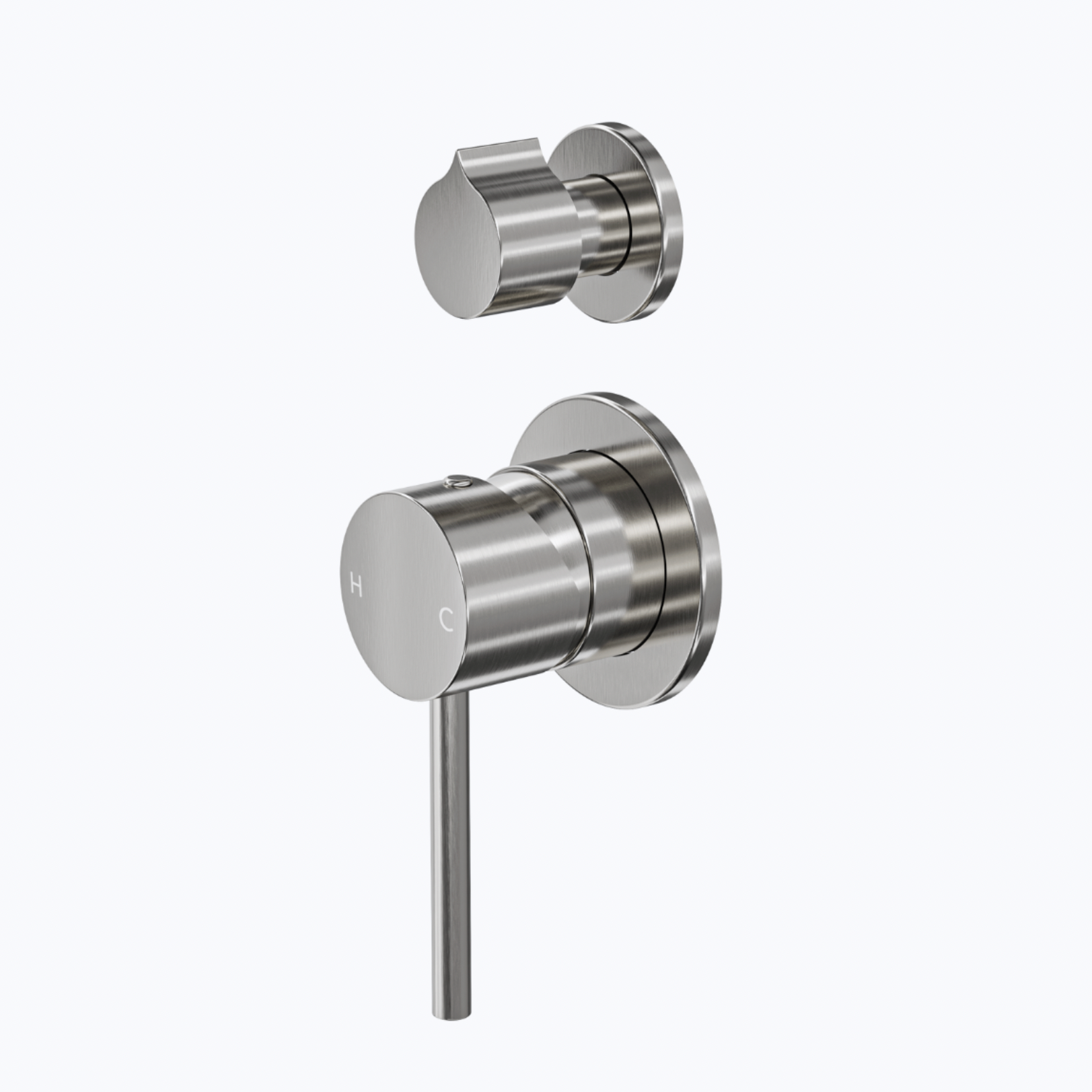 Brushed Nickel  bathroom in wall diverter mixer  with pin  handle