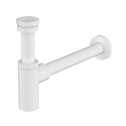 Matte White bathroom Basin Bottle Trap 