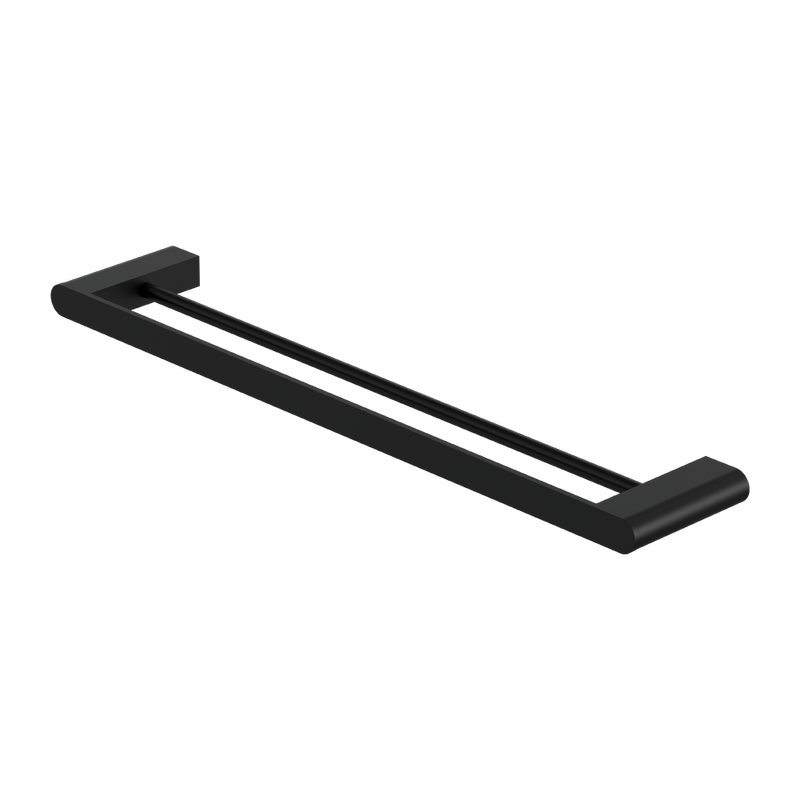 Nero Bianca Double Towel Rail Matte Black 600