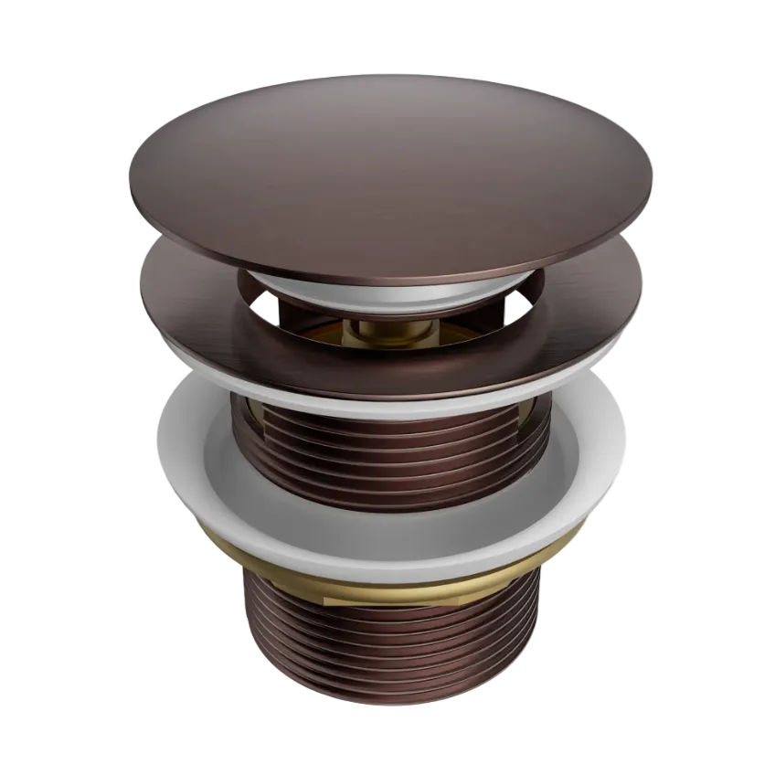 bath tub brushed bronze  plug and waste with overflow