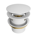 Matte white hair catcher bathtub pop up plug and waste 