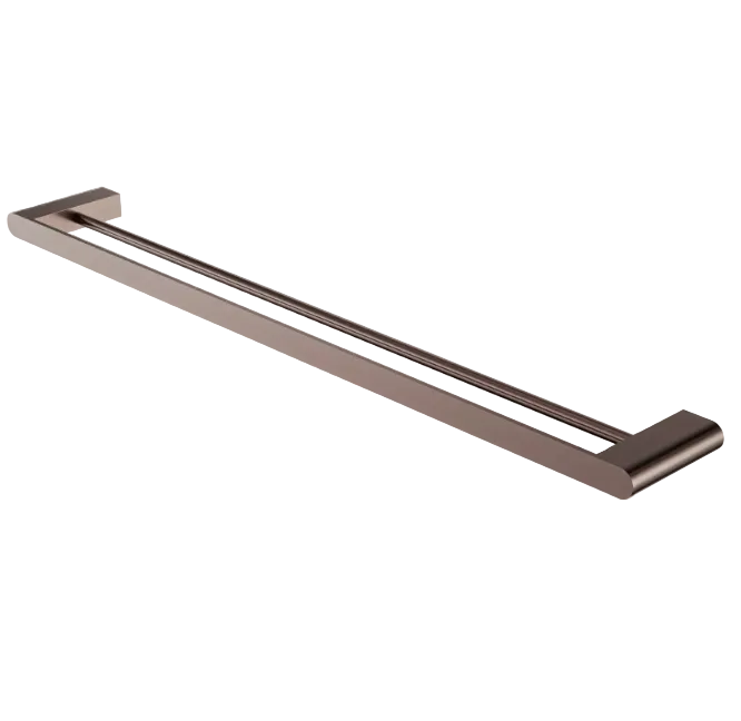 800mm brushed bronze double bathroom towel rail