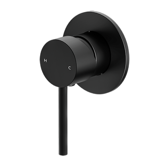 A matte black Nero Dolce shower mixer with a simple, modern design.